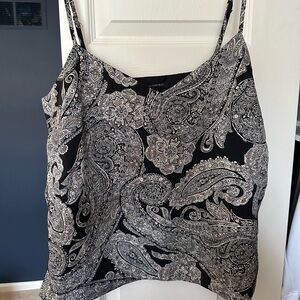 BR black paisley crop tank